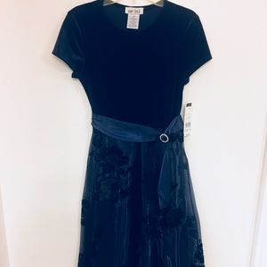 Elegant Dress - girl - navy blue